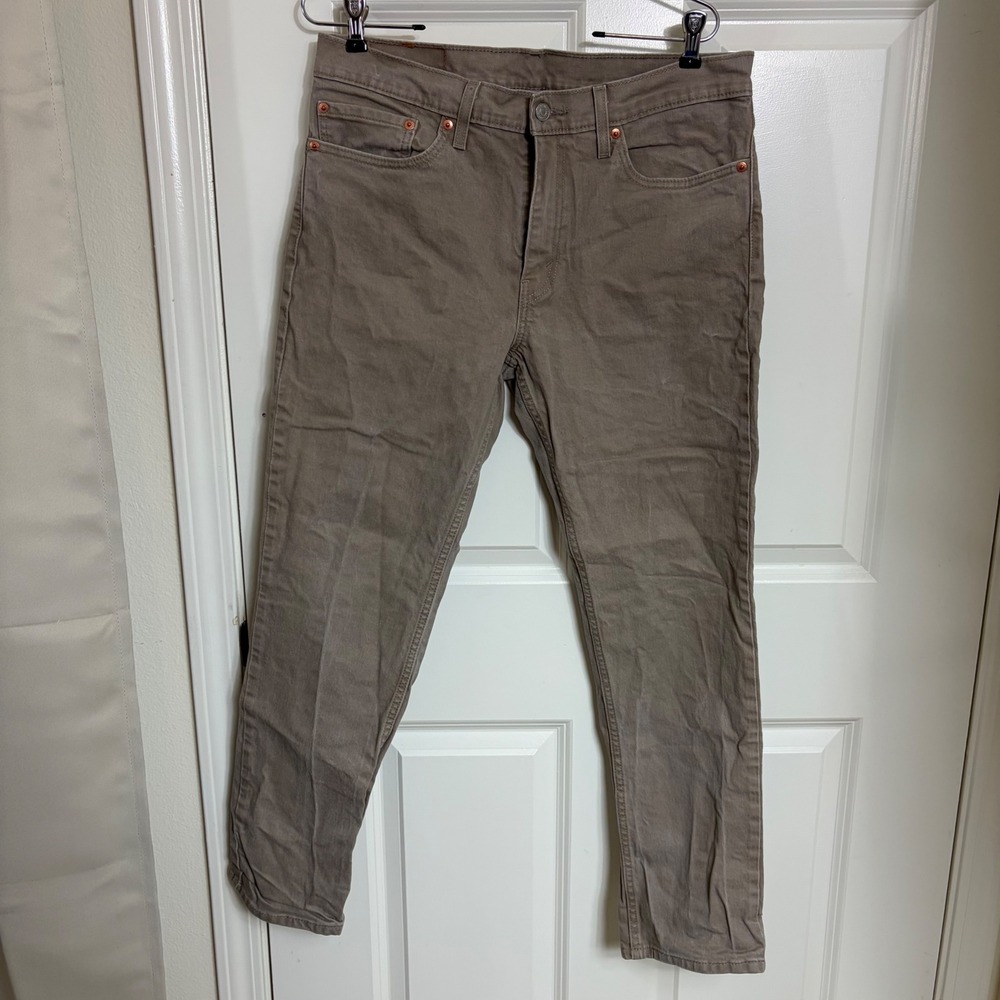 Levis 511 Slim Fit Khaki Taupe Pants Mens 34x30 Stretch Twill Chino Trousers